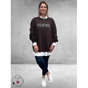 KAFFE CURVE Sweatshirt FEMME Black Coffee